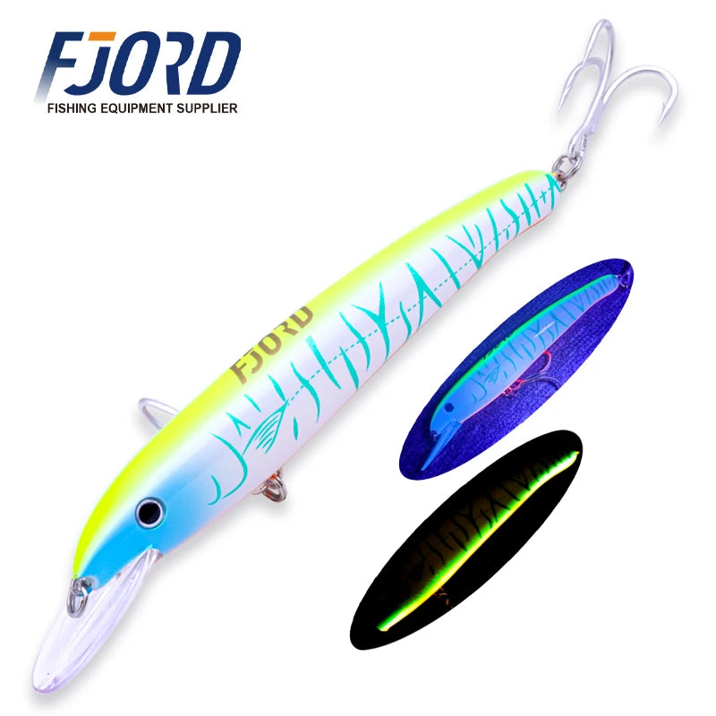 190mm Floating Trolling Minnow Lure - Fishing Tackle from Linloft.