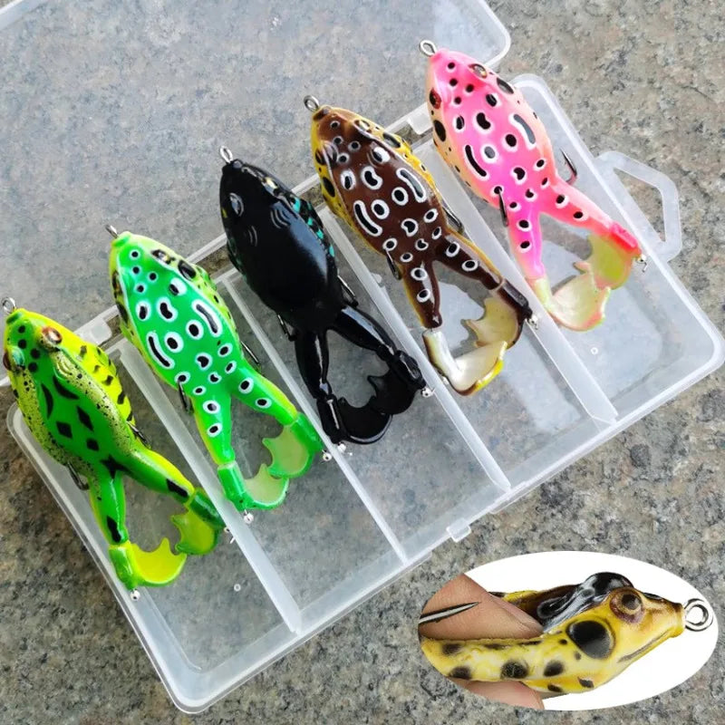 1PC Two-legged Frog Luya Soft Bait Spinning Propeller Bionic Bait Bass Black Fish Outdoor Sports Camping Fishing Activities