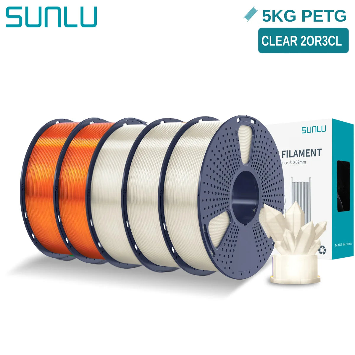 PETG 3D Printer Filament, 1.75mm 5kg - 3D Printing Accessories from Linloft.