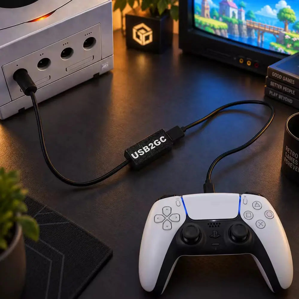USB2GC USB Controller to NGC Adapter for GameCube Console Connect to Switch Pro, XBOX 360, PS3,PS4,PS5 USB Controllers - Gaming Accessories from Linloft.