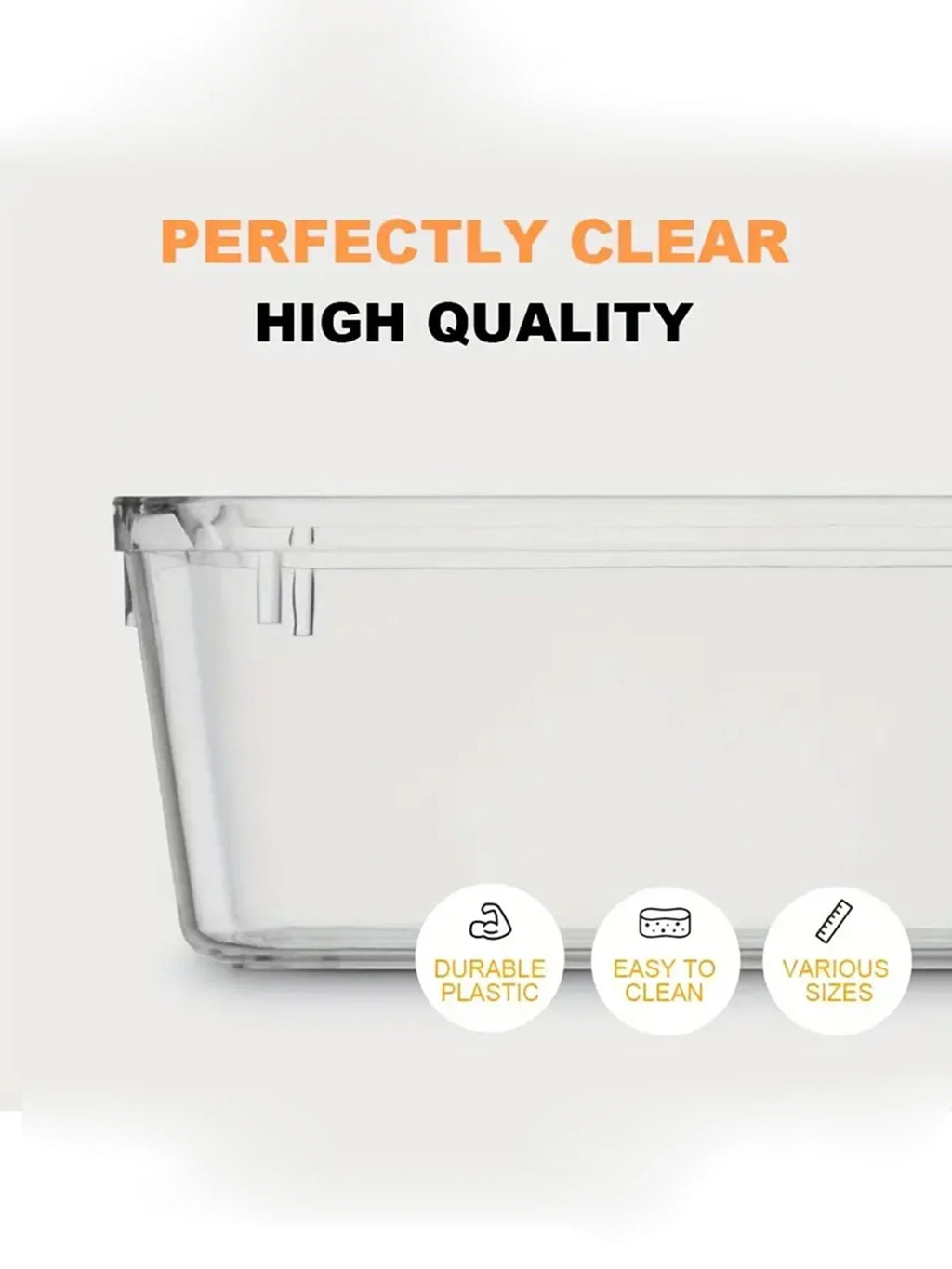 44pcs Drawer Storage Box Kit, Multifunctional Clear Plastic Drawer Organizer Set, Drawer Divider Organizers And Storage Box