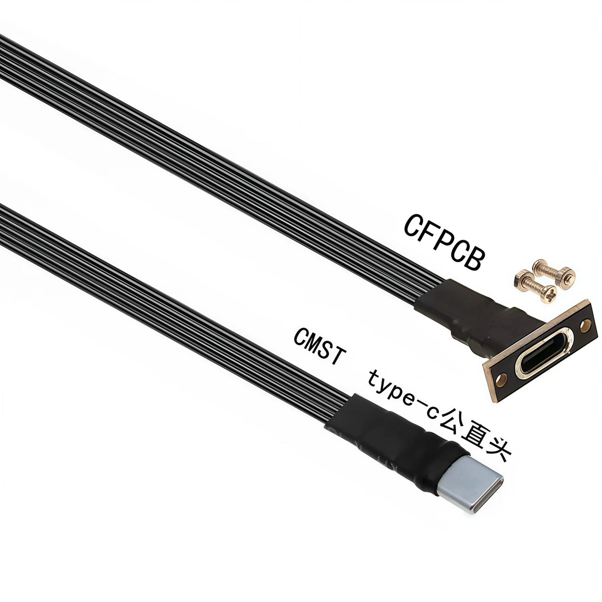 20CM 30CM 10CM 5CM USB 2.0 Type-C Flat Cable Extension FPC Cable USB 2.0 USB-C 90° Up/Down Angled Plug 5CM-1M - Electronics & Accessories from Linloft.