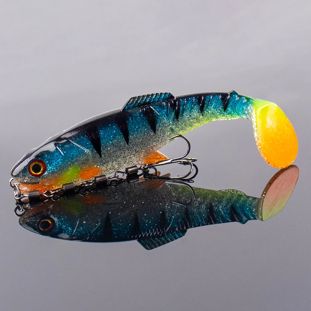 T-Tail Silicone Soft Lures with Hook - Fishing Hooks from Linloft.