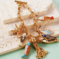 Jelly Fish charm Bracelet Bohemian Starfish Fish Tail Women Jewelry  WealthyBoo Official-Website