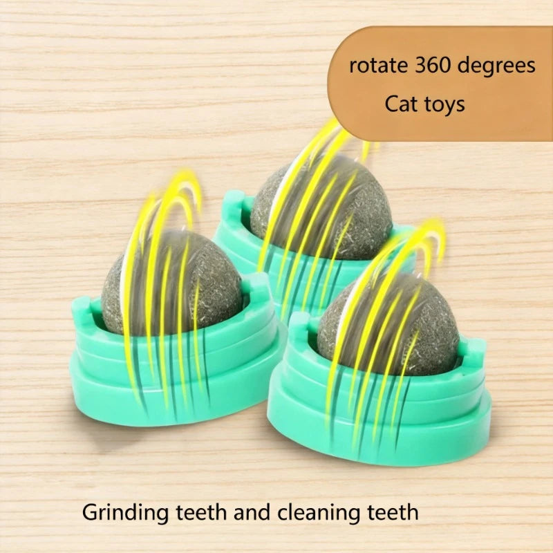 2/4/6pcs Catnip Ball Cat Catnip Wall Stick-on Ball Toy Healthy Natural Cleansing Cat's Intestinal Pet Cat Grass Catnip Snack - Pet Supplies from Linloft.