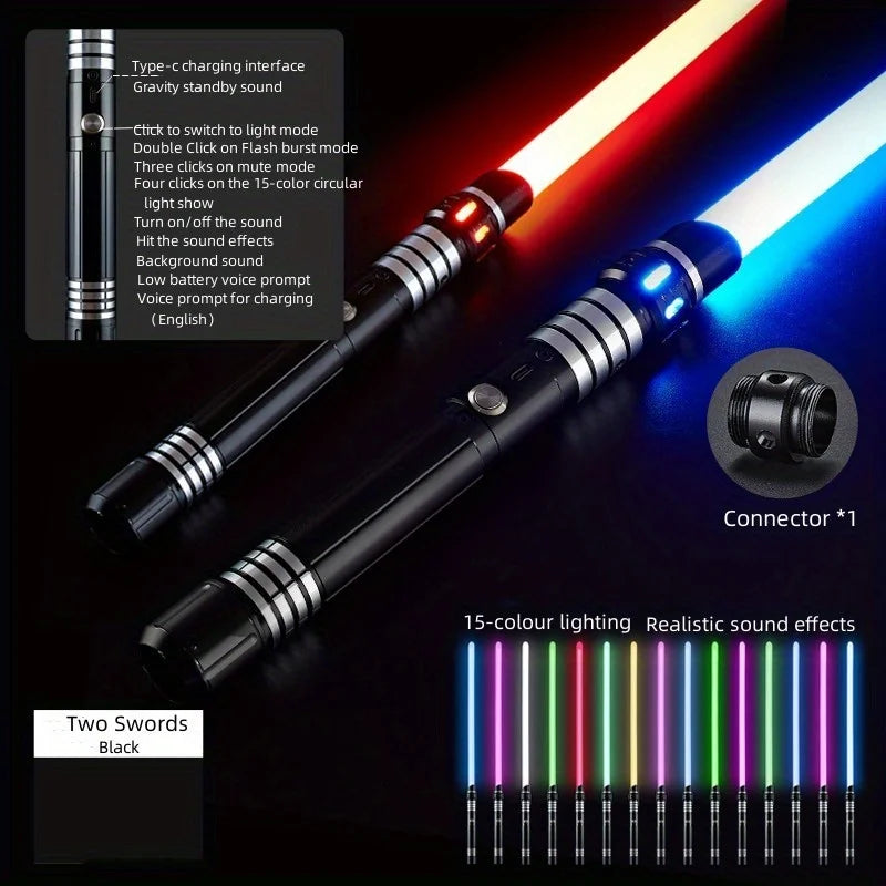 Gravity-Sensing Light-Up Saber Sword - Seasonal & Holiday from Linloft.