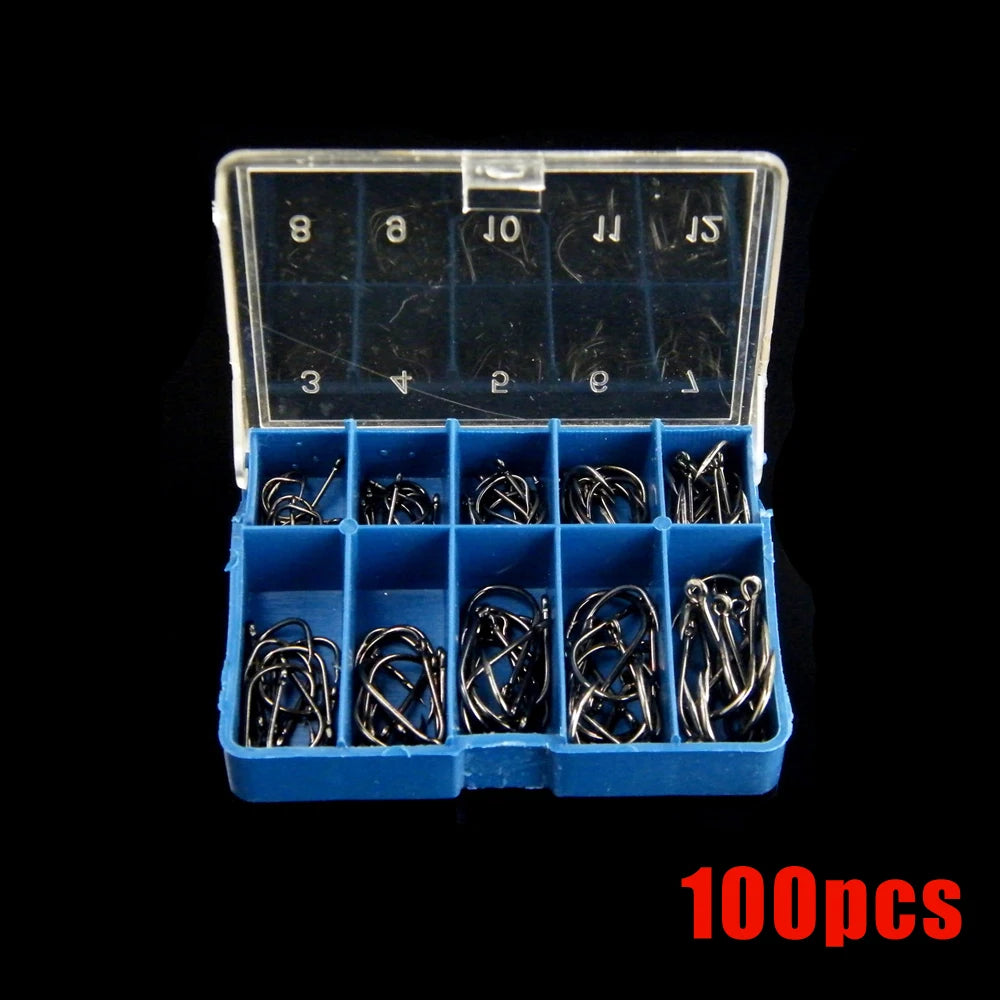 Mixed Fishing Hook Set with Storage Box - Fishing Hooks from Linloft.