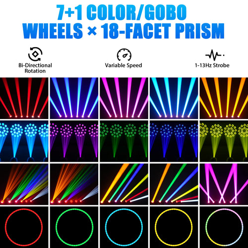 2PCS 150W RGB LED Moving Head Light Beam Effect Lighting DJ Disco Party Lights for Stage Concert Wedding Theater Live Show Club - Party & Stage Lighting from Linloft.
