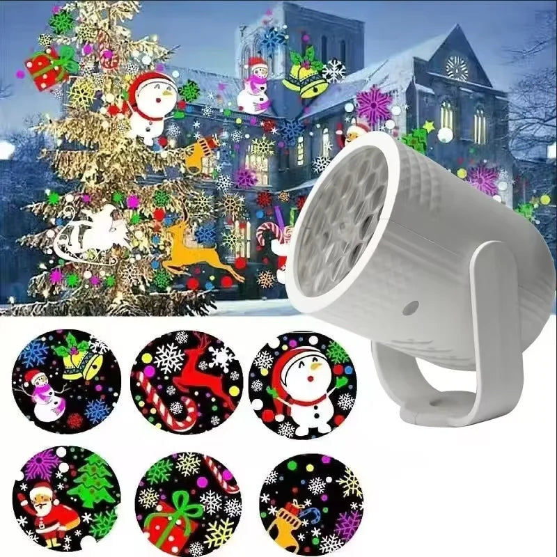 Rotating Snowflake Christmas Projector - Party & Stage Lighting from Linloft.