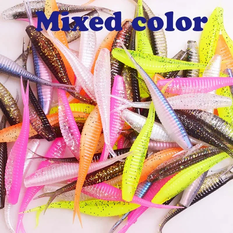 Forktail Soft Worm Lures, 10-Pack - Fishing Tackle from Linloft.