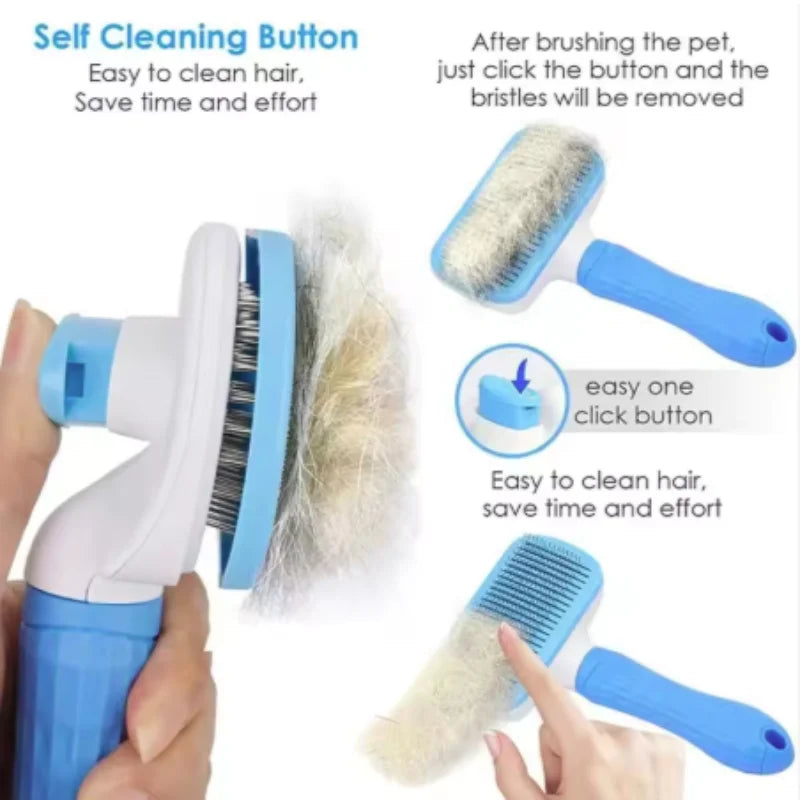 Dog Hair Remover Brush Cat Dog Hair Grooming And Care Comb For Long Hair Dog Pet Removes Hairs Cleaning Bath Brush Dog Supplies - Pet Supplies from Linloft.