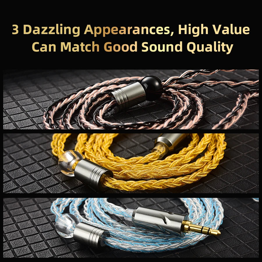 Silver-Plated Upgrade Cable for KZ Earphones - Electronics & Accessories from Linloft.