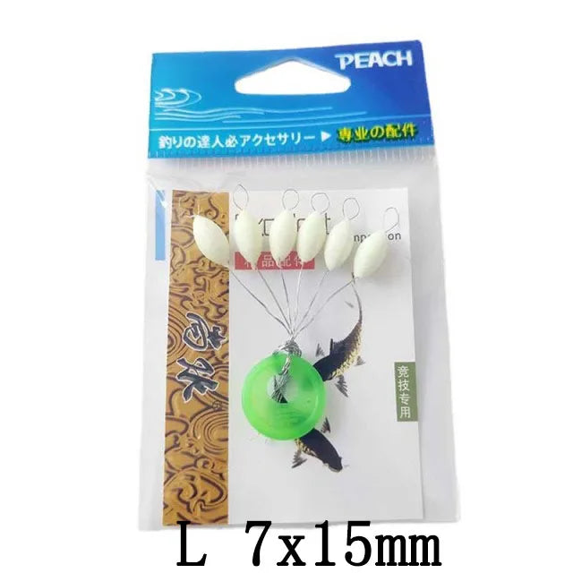 5Packs/lot Luminous Fishing Float 000#-5# Glowing Seven-star Float Light Bobber Night Vision Fishing Tackle Accessory B333