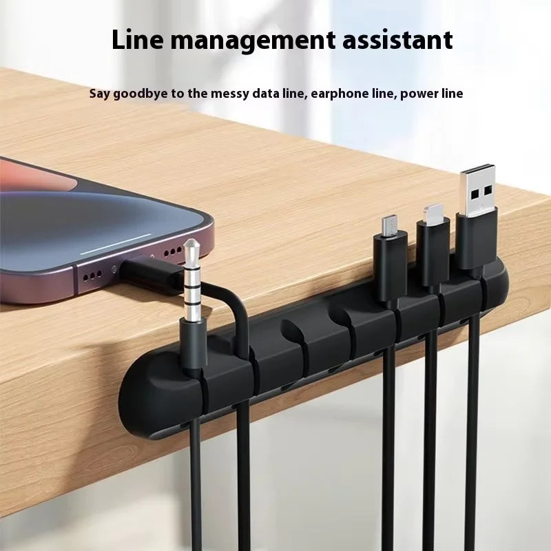 Desktop Cable Organizer, Mobile Phone Charging Cable, Data Cable Organizer, Network Wiring Fixture, Storage Bundle Buckle - Electronics & Accessories from Linloft.