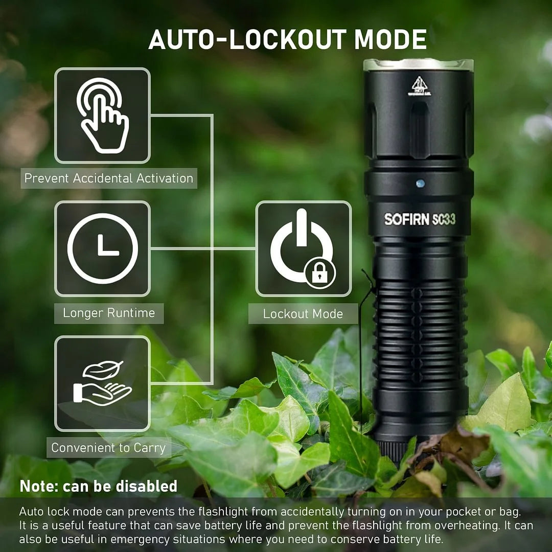 Sofirn SC33 XHP70.3 HI LED Flashlight Tactical 5200lm Powerful 21700 USB C Rechargeable Torch with Tail E-switch Outdoor Light - Home Lighting from Linloft.