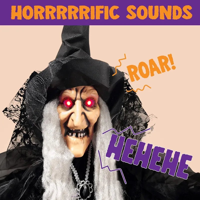 Animated Talking Witch Halloween Decoration - Seasonal & Holiday from Linloft.