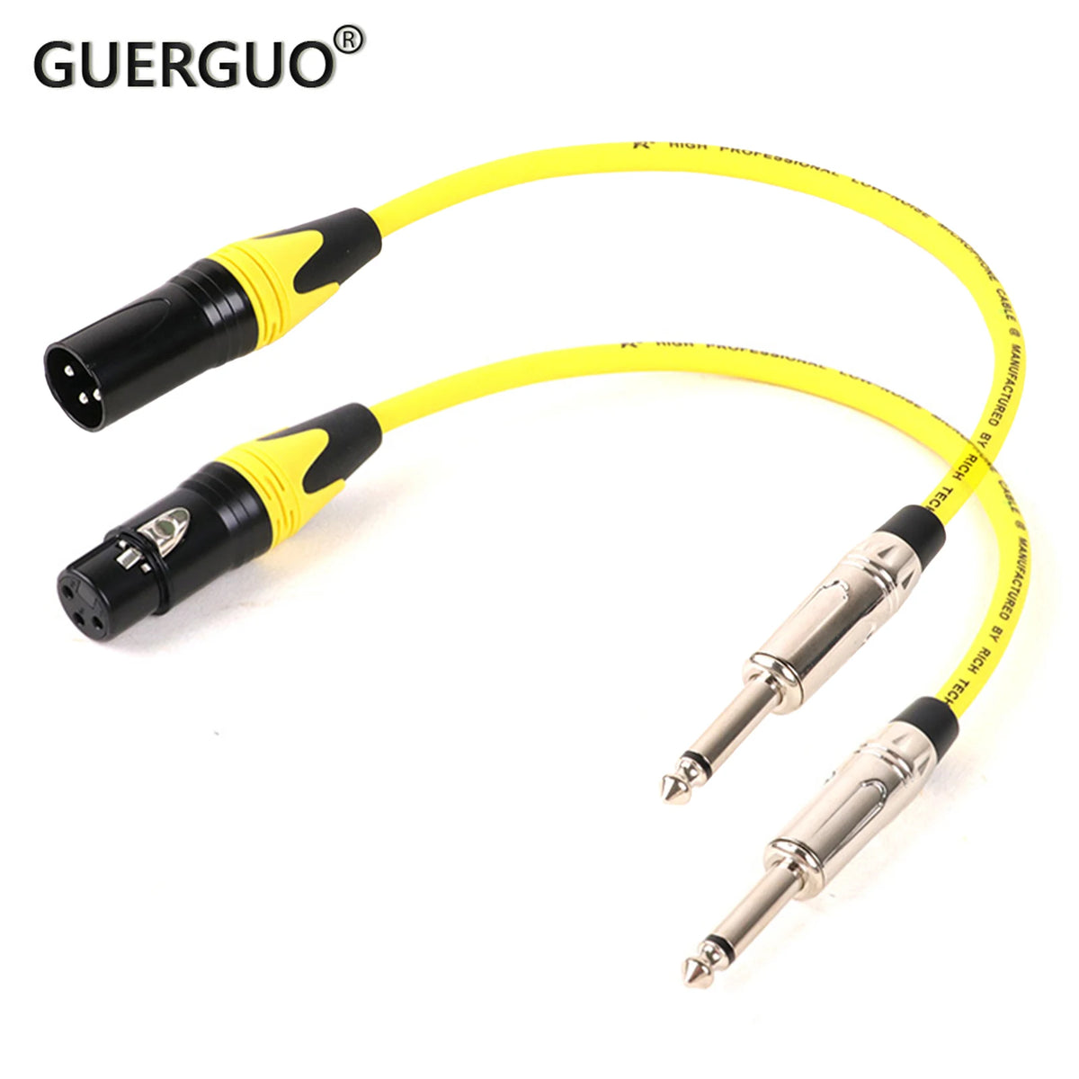 1PC 1/4 Inch (6.35mm) TS Jack to XLR Female/Male Microphone Audio Cable Unbalanced 3Pin XLR to Quarter Inch Mono Plug Mic Cord