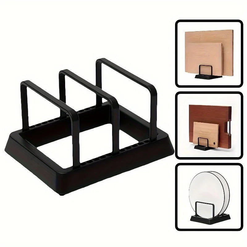 3-in-1 Kitchen Pot Lid Drying Rack