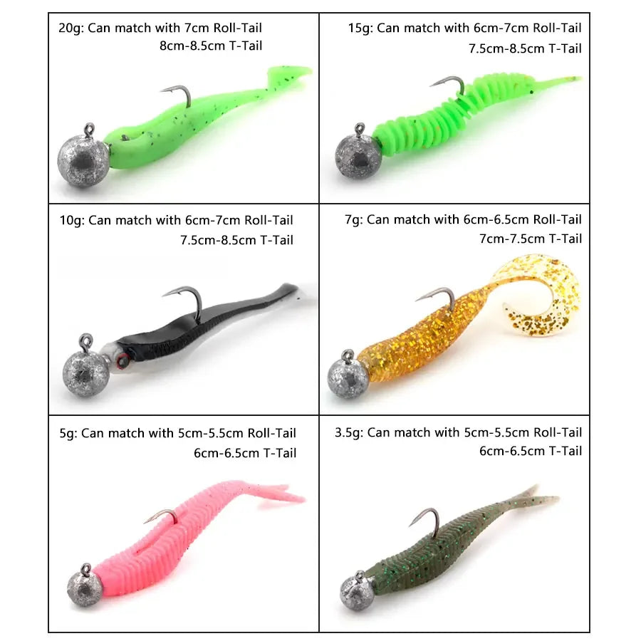 10pc/set l1g 2g 3g 4g 5g 10g 20g 22g 25g 28g crank Jig head hook fishing hook head Jig lure hard bait soft worm hook for fish
