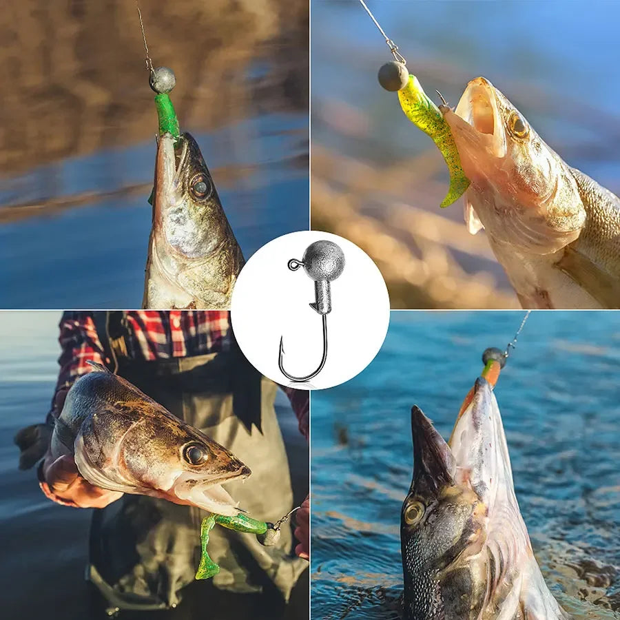 10pc/set l1g 2g 3g 4g 5g 10g 20g 22g 25g 28g crank Jig head hook fishing hook head Jig lure hard bait soft worm hook for fish