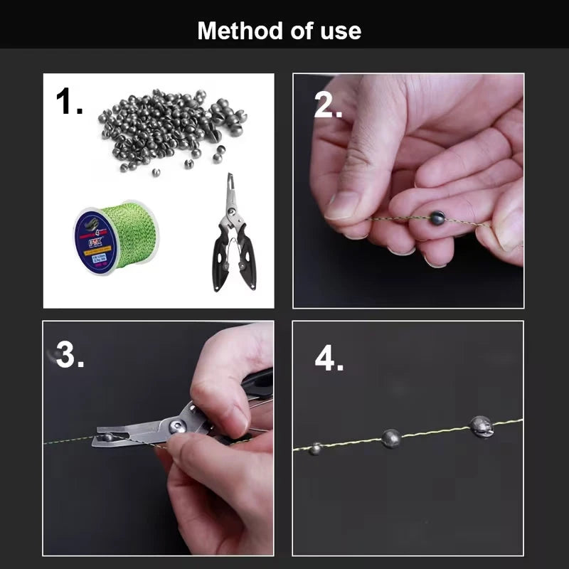 [TUODIAO]Boxed Split Shot Sinkers Set, Multiple Sizes Fishing Weights for Sea Fishing and Rock Fishing