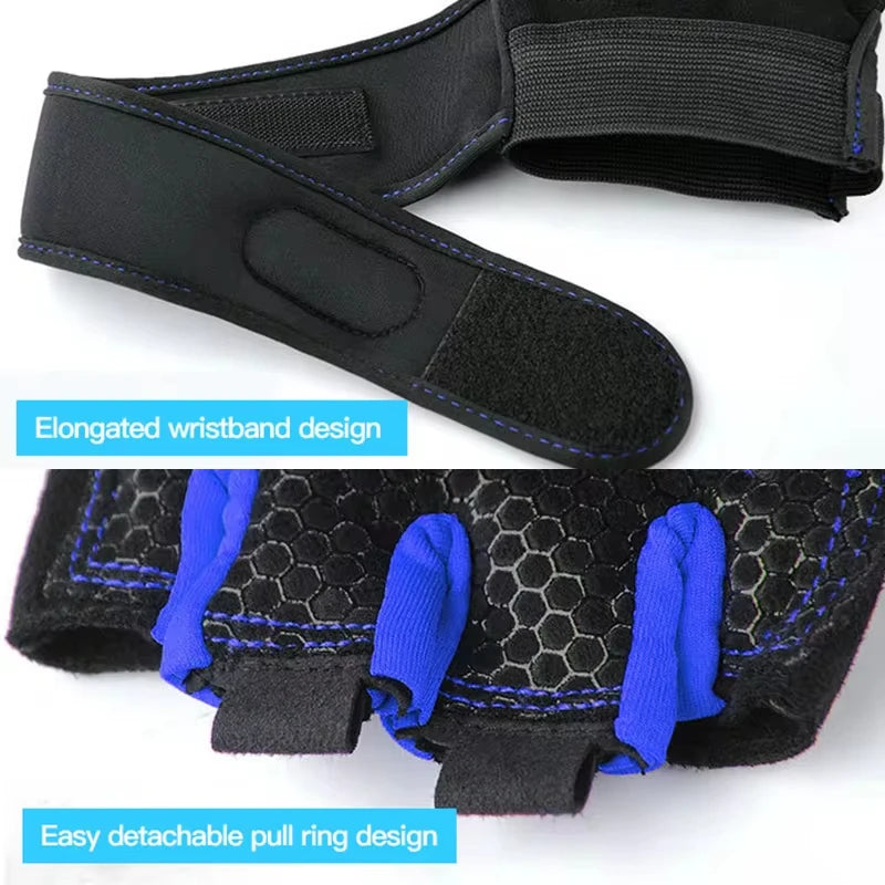 Half Finger Gym Gloves with Wrist Wrap