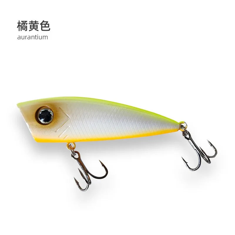 New Fishing Lures Topwater Popper Bait 6.3cm 6.3g Hard Bait Trout Bass Artificial Wobblers Plastic Lure Fishing Tackle with Hook - Fishing Hooks from Linloft.