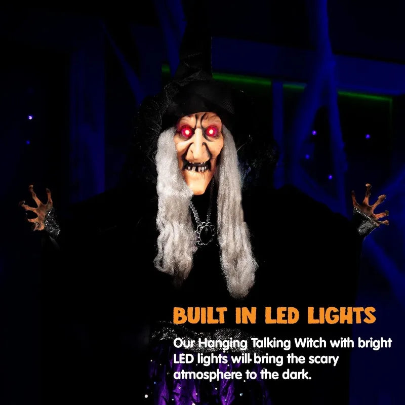 Animated Talking Witch Halloween Decoration - Seasonal & Holiday from Linloft.
