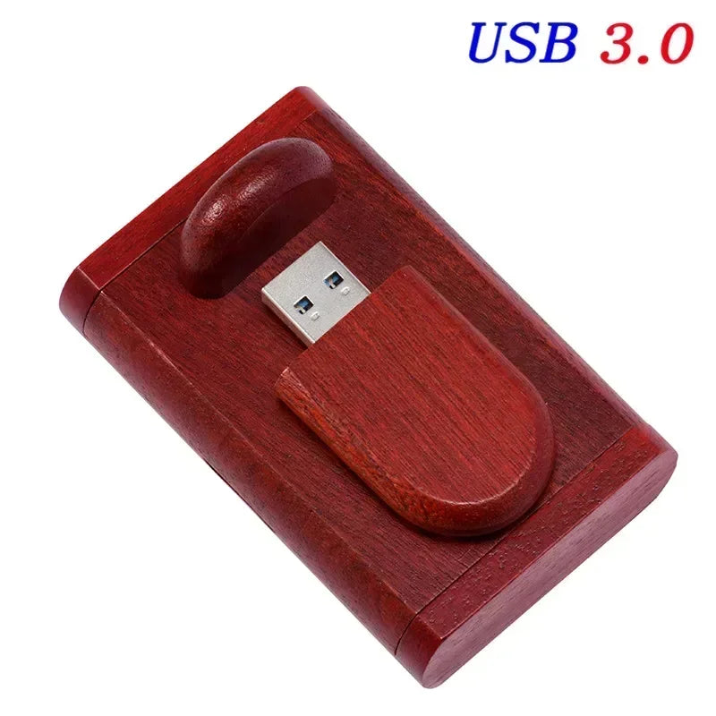 Wedding Gift USB 3.0 Stick 64GB Custom Logo Wooden Box Flash Drives 32GB Pendrive Free Sample U Disk 16GB 8GB 4GB Memory Stick - Electronics & Accessories from Linloft.