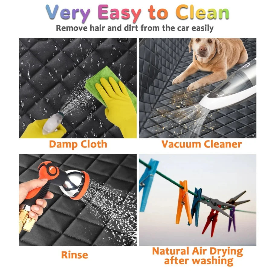 Dog Car Seat Cover for Pets 100% Waterproof Seat Cover Hammock 600D Heavy Duty Scratch Proof Nonslip Durable Soft Back Seat Covers for Cars and SUVs
