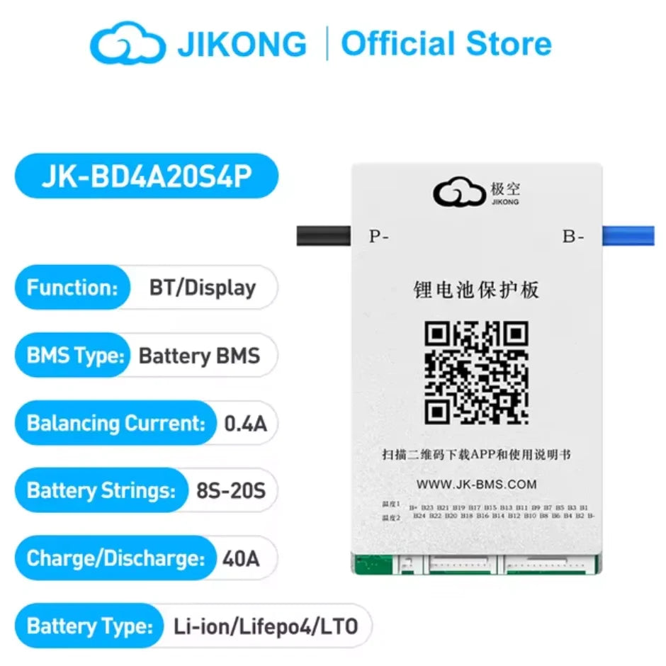 JK Smart Active Balance BMS for LiFePO4 - Electronics & Accessories from Linloft.