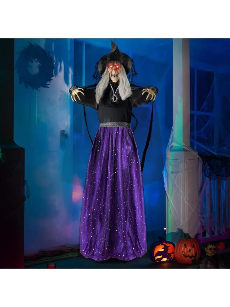 Animated Talking Witch Halloween Decoration - Seasonal & Holiday from Linloft.