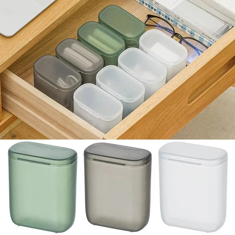 Portable Cable Storage Box Wound Headphone Cable Charger Storage Box Drawer Sorting Boxes with Cover Makeup Lipstick Holder Case