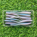 SWOLFY  75mm 2.5g Soft Swimbait Shad Stick Worm Fishing Lure Bait Artificial Straight Tail Salted Jig Bass Pike Tackle