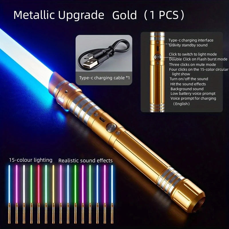 Gravity-Sensing Light-Up Saber Sword - Seasonal & Holiday from Linloft.