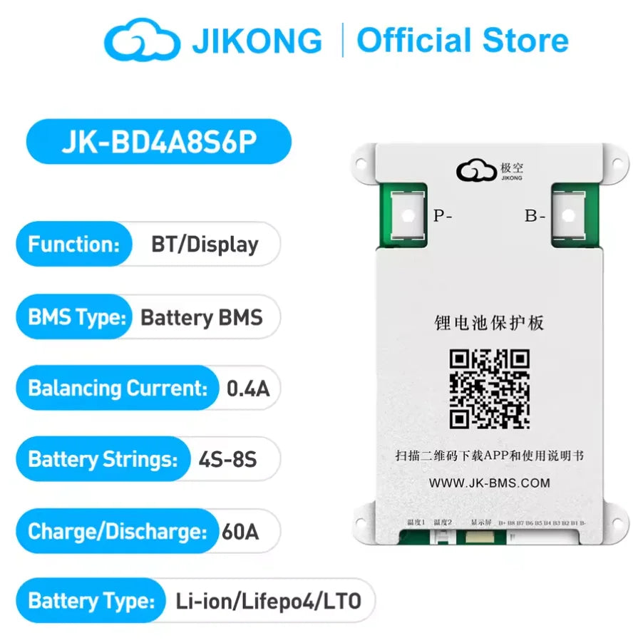 JK Smart Active Balance BMS for LiFePO4 - Electronics & Accessories from Linloft.
