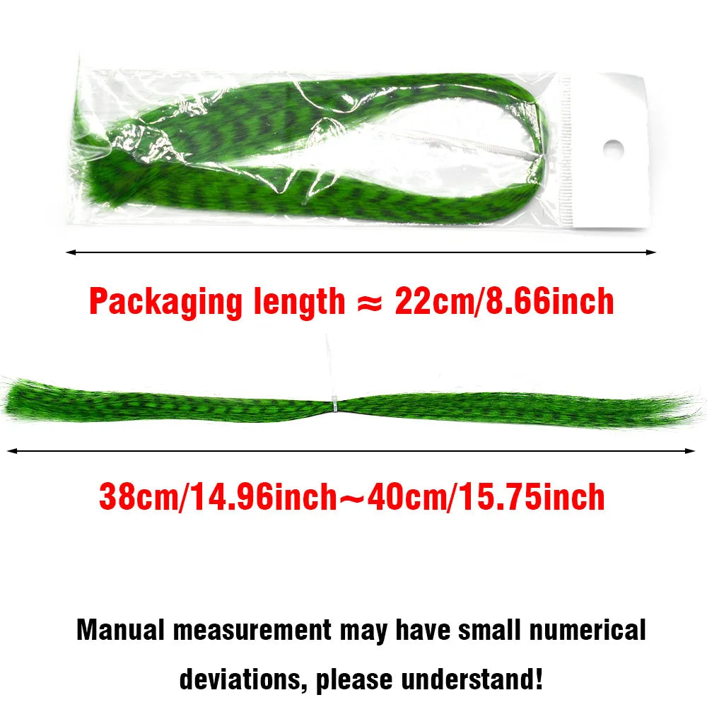 1Pack 12 Colors Fly Fishing Streamer Fly Tying Zebra Grizzly Hair Body Black Barred Minnow Fibers for Flies