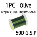 100m/Spool 50D GSP Fly Tying Polyethylene Floss Thread High Tensil Tying Line For Small Flies Nymphs Trout Fishing Lures