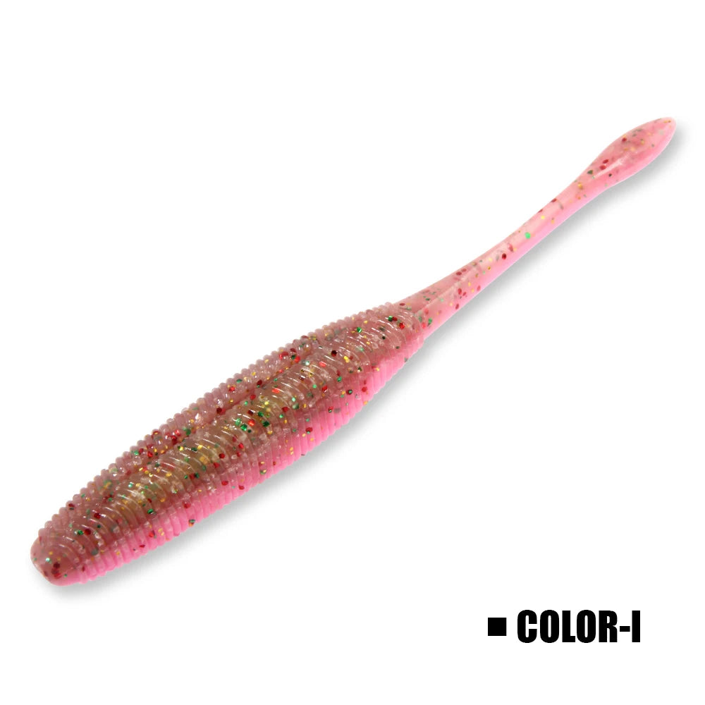 Spinpoler Stick Worm Softbait Fishing Lure Salted Straight Tail 75mm 90mm 110mm Perfect Swimming Plastics Dream Shot Soft 10pcs