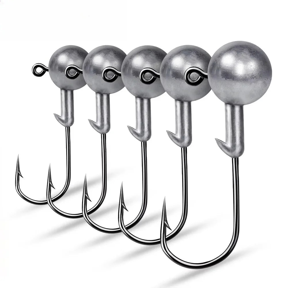 10pc/set l1g 2g 3g 4g 5g 10g 20g 22g 25g 28g crank Jig head hook fishing hook head Jig lure hard bait soft worm hook for fish