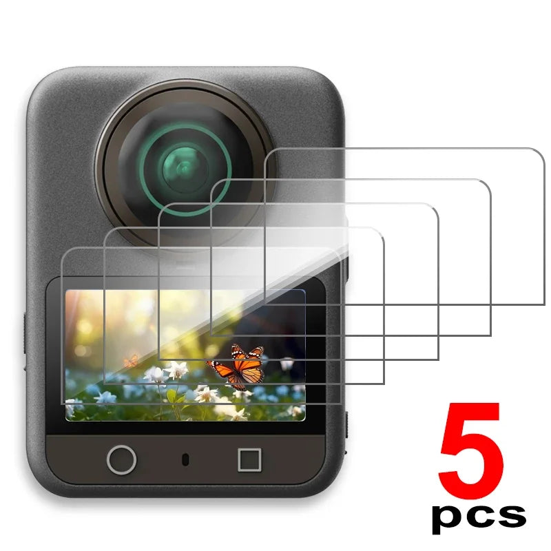 Glass for DJI OSMO 360 Camera Screen Protector 9H Hardness Anti-scratch Tempered Glass Cover Film For OSMO 360 Panoramic Camera