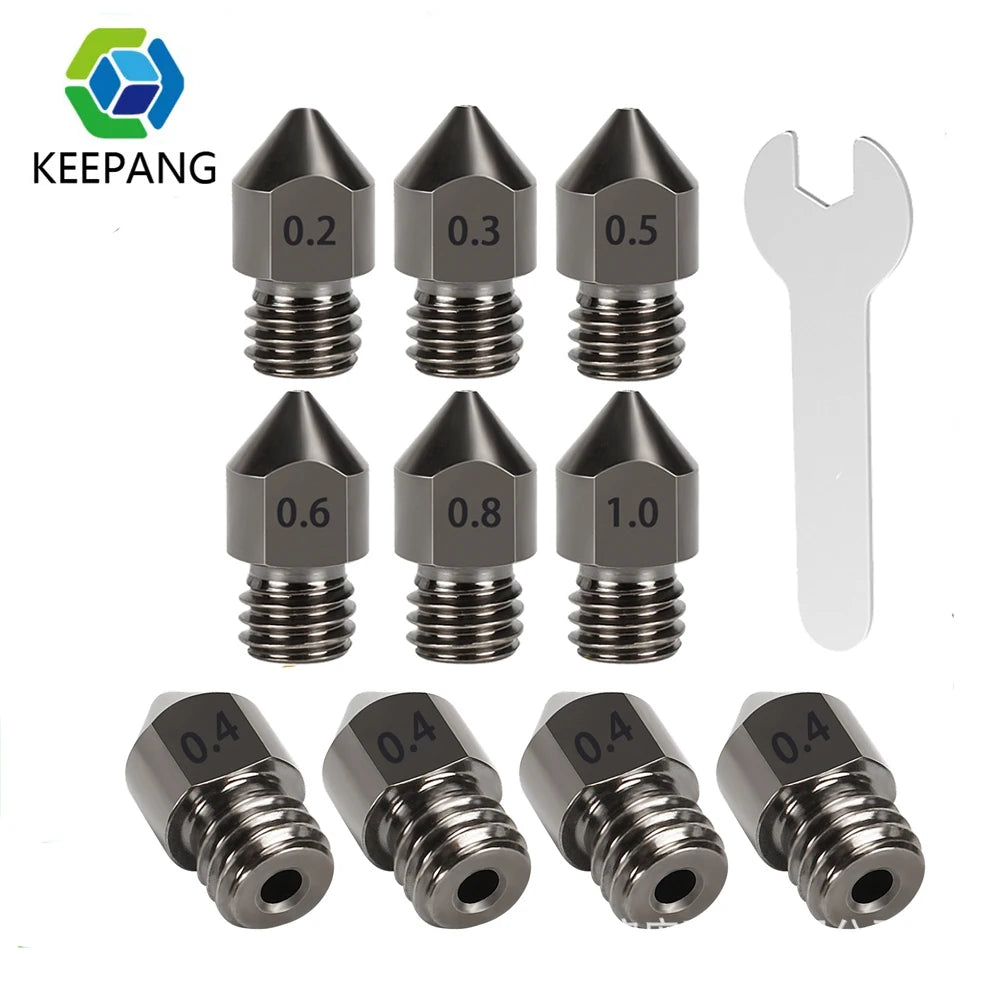Hardened Steel MK8 3D Printer Nozzle - 3D Printing Accessories from Linloft.