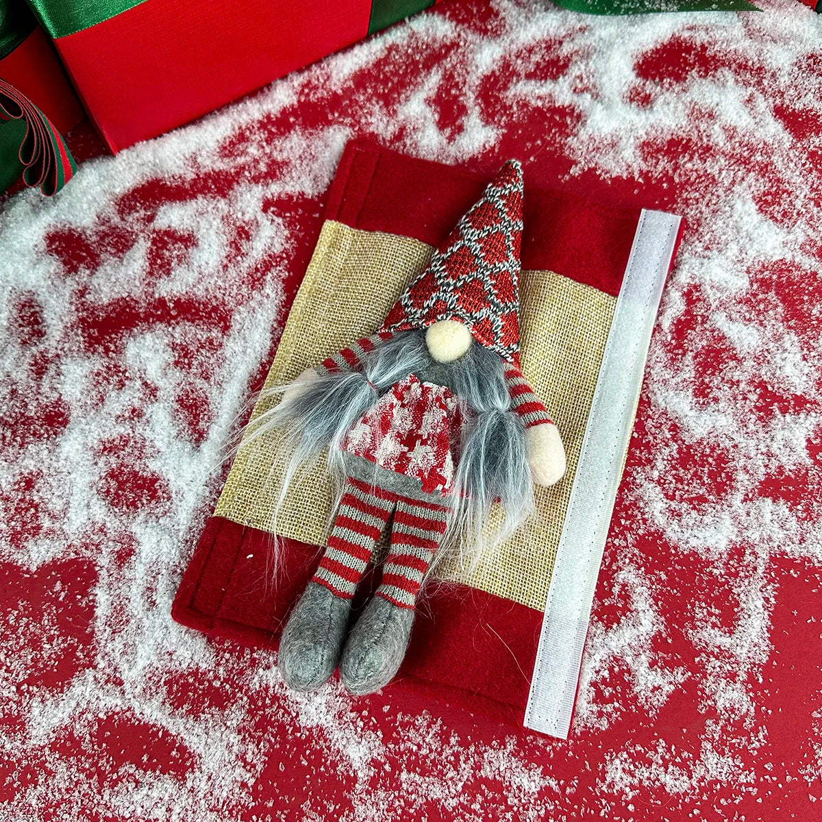 Christmas decoration,faceless old man, refrigerator, household appliances, handle, microwave oven, dishwasher, kitchen furniture