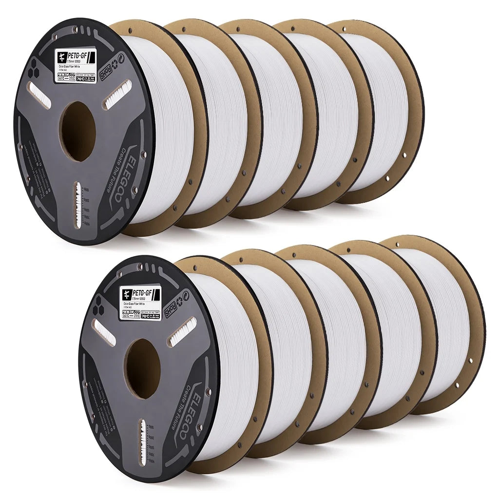 ELEGOO PETG-GF Glass Fiber Filament 1.75mm Gray 1KG,High Stiffness,Electrical Insulation,Fits for Most FDM 3D Printers - 3D Printing Accessories from Linloft.