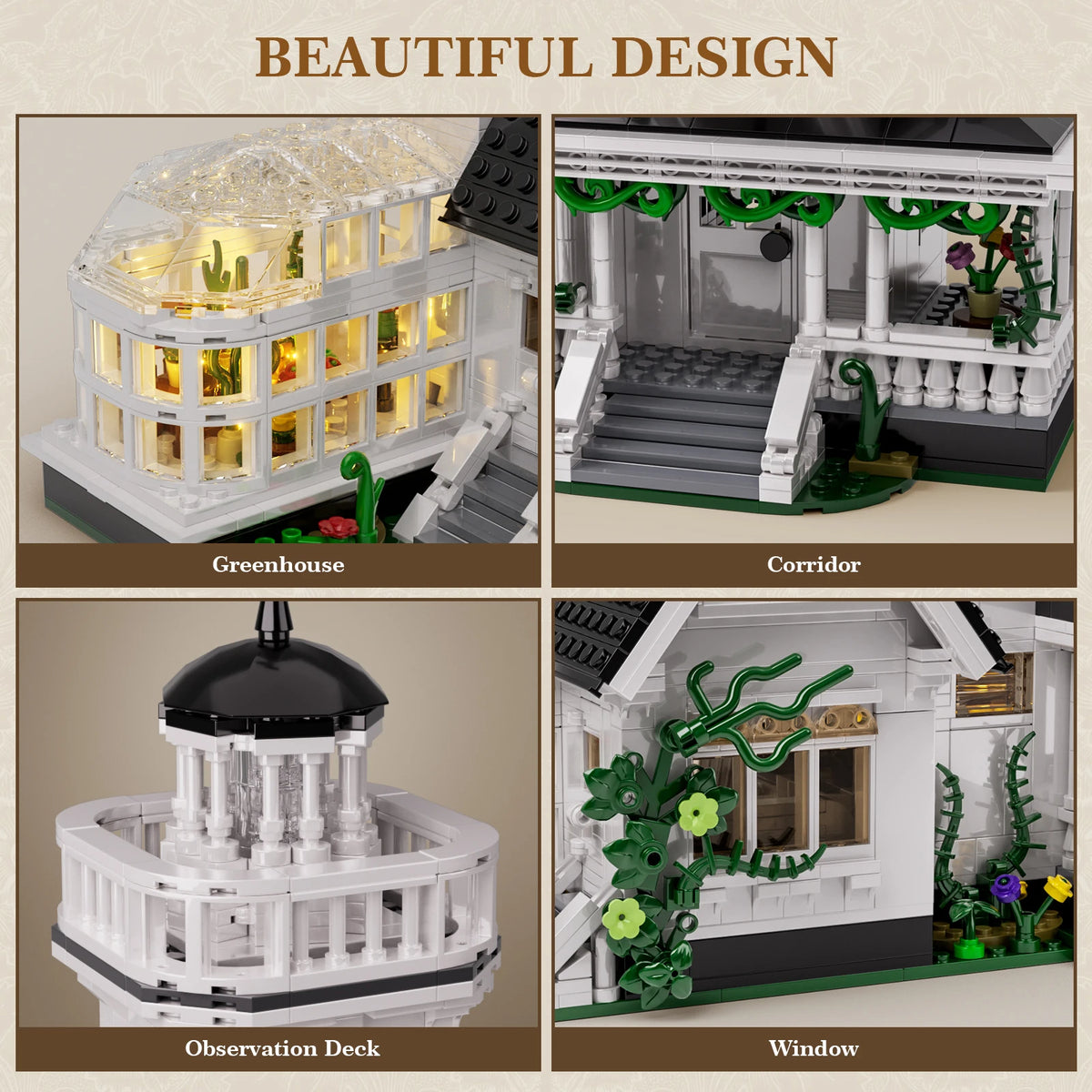 Owens House Building Blocks Set Magic Witch House Creator Architecture Model Home Decor Creative Christmas Gifts for Adults Fans