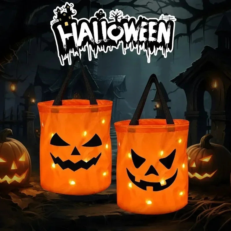 Light-Up Pumpkin Treat Bag - Seasonal & Holiday from Linloft.