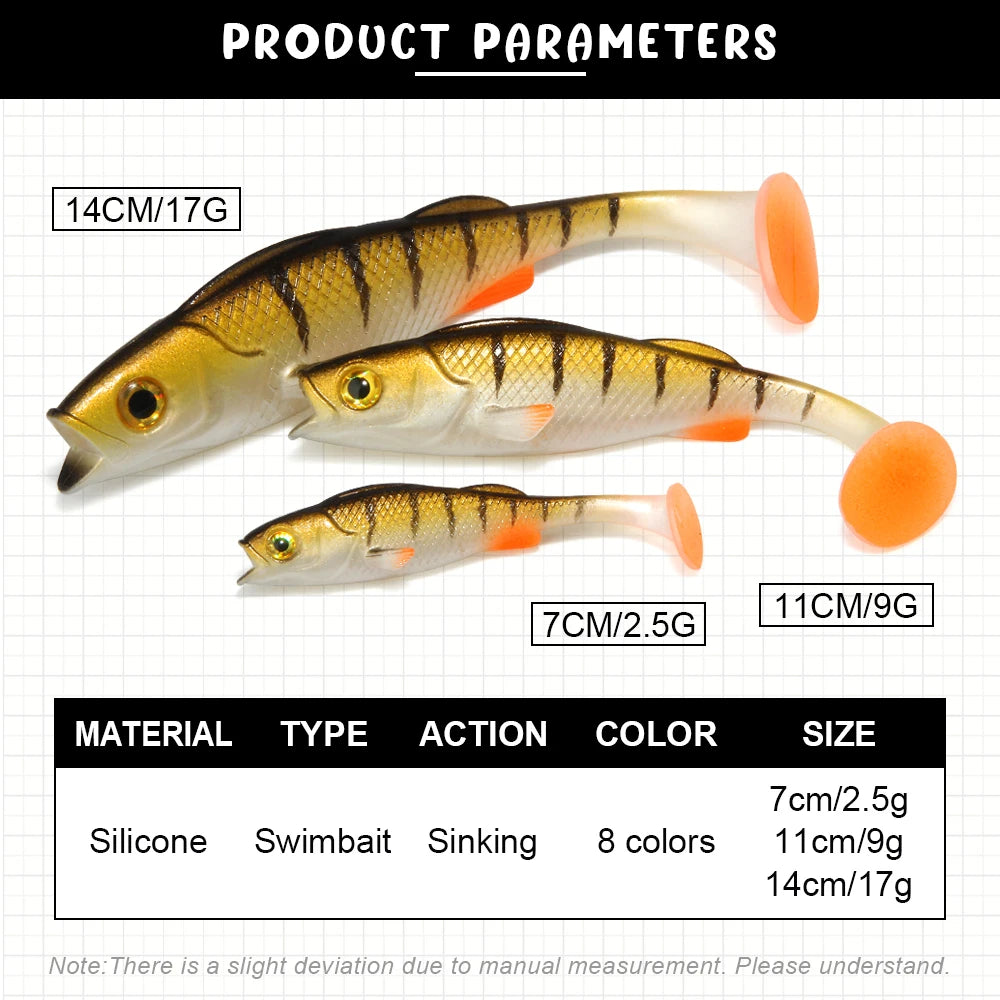 Vigour Perch Swimbait Pike Perch Zander Soft Bait Uv 7cm 11cm 14cm Dropshot Weedless Rubber Fish Scented Shad For Jig Head Rig