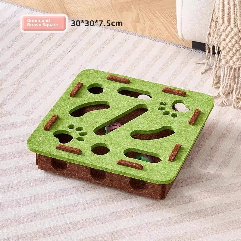 Cat Felt Puzzle Box Interactive Toy