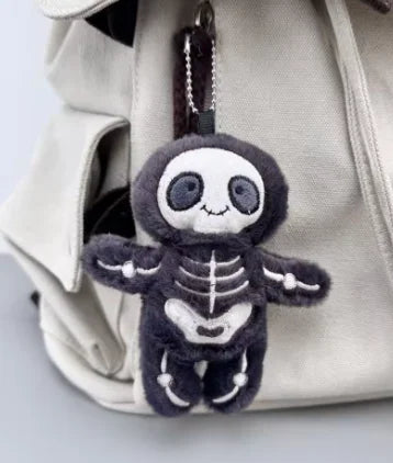 Cute Mummy Skeleton Plush Keychain Soft Stuffed Bag Pendant Halloween Keyring Gift Backpack Car Accessory - Necklaces from Linloft.