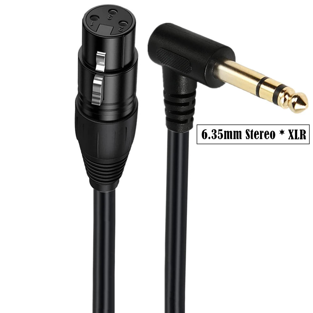 Right-Angle 1/4 Inch TRS to XLR Cable - Electronics & Accessories from Linloft.